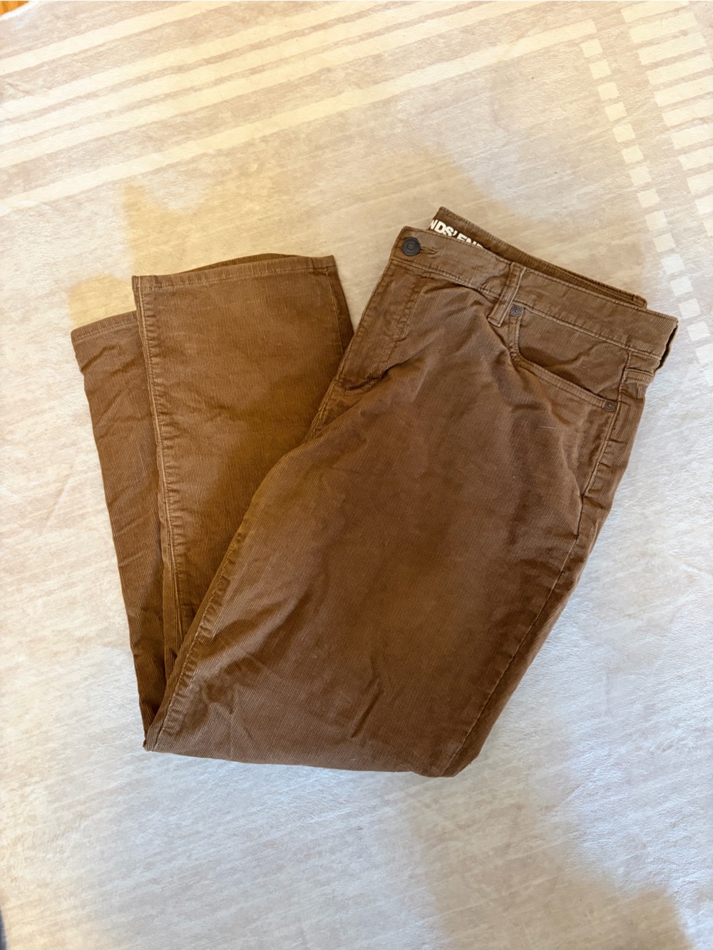 Women’s Lands End Brown Corduroy Pants